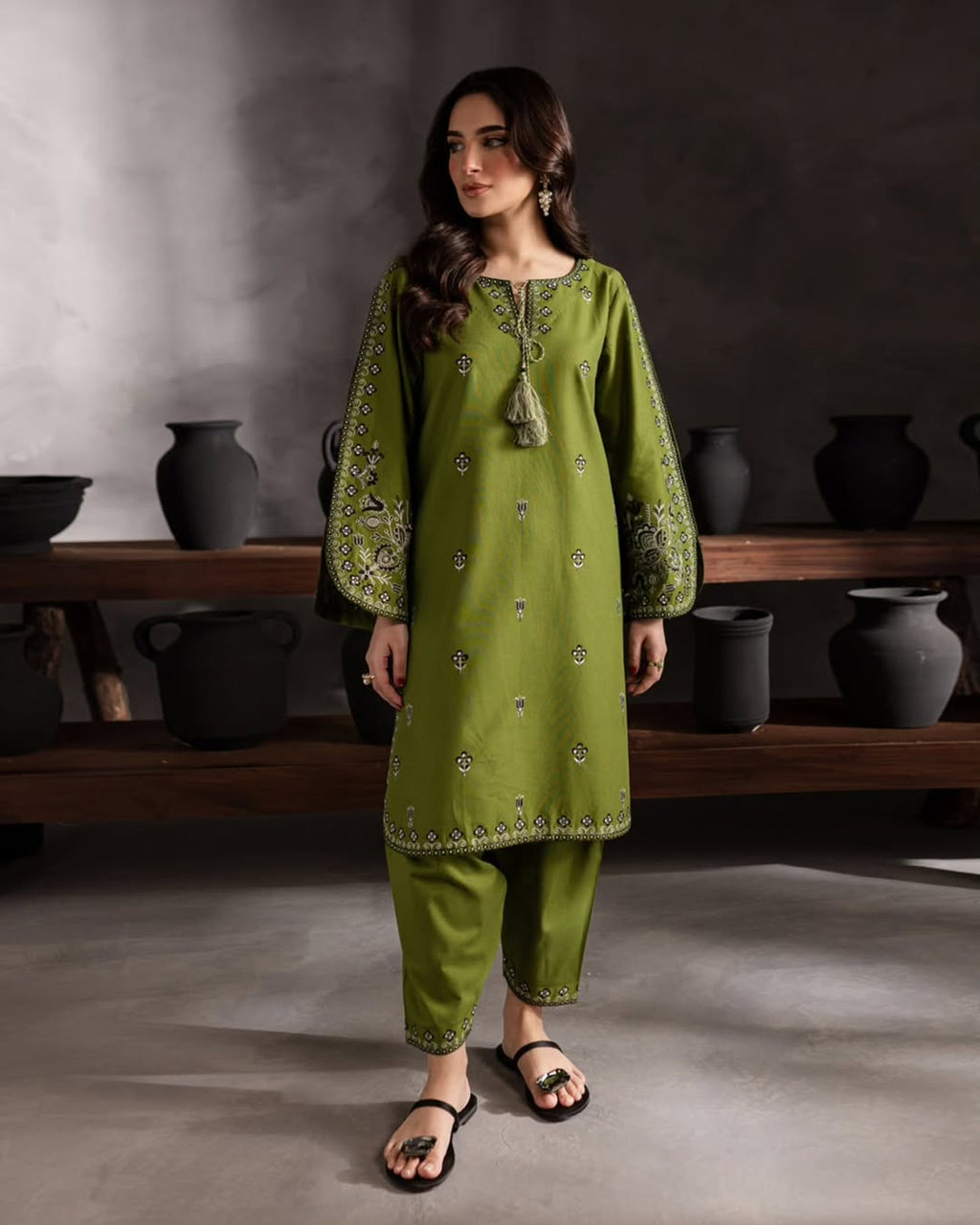 Hijab Embroidered 2-pc