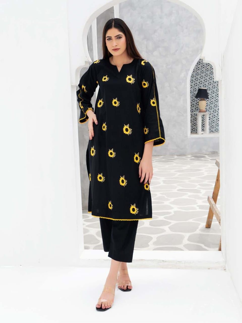 Black Sunflower Coord set