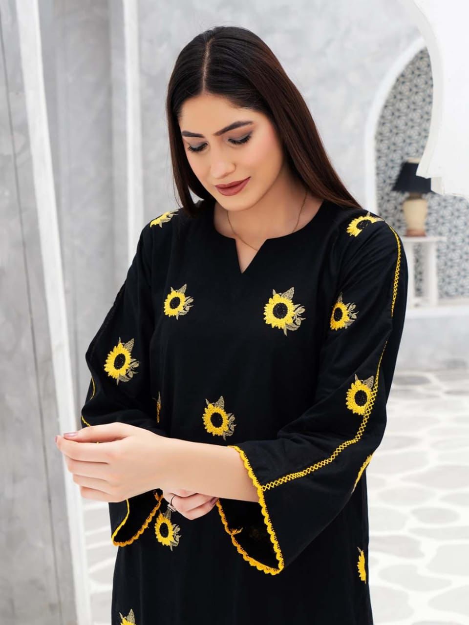 Black Sunflower Coord set