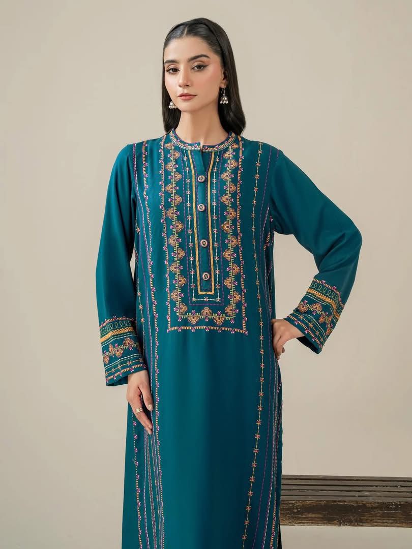 Teal Embroidered 3pc
