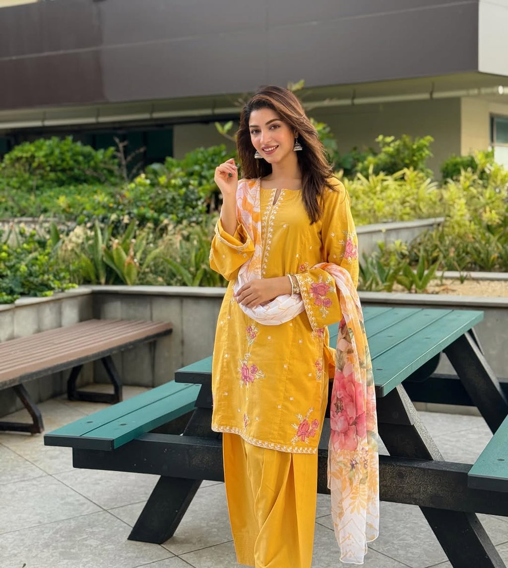 Kanza Embroidered 3Pc