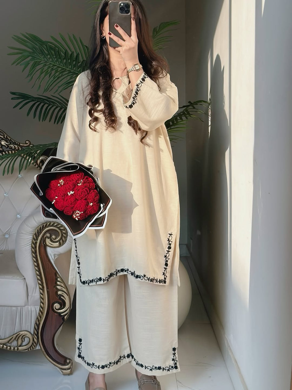 Zark Embroidered Co_ord