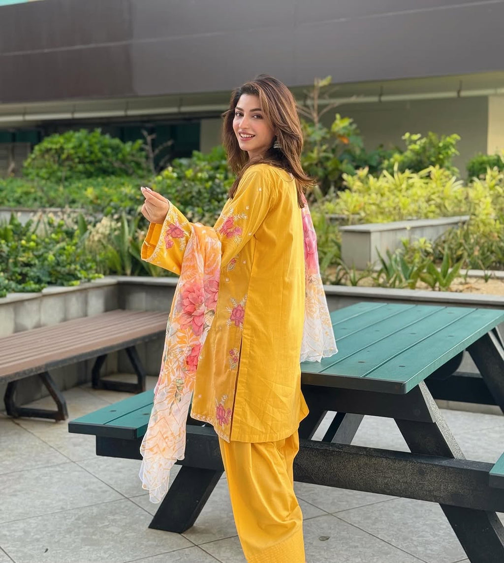 Kanza Embroidered 3Pc