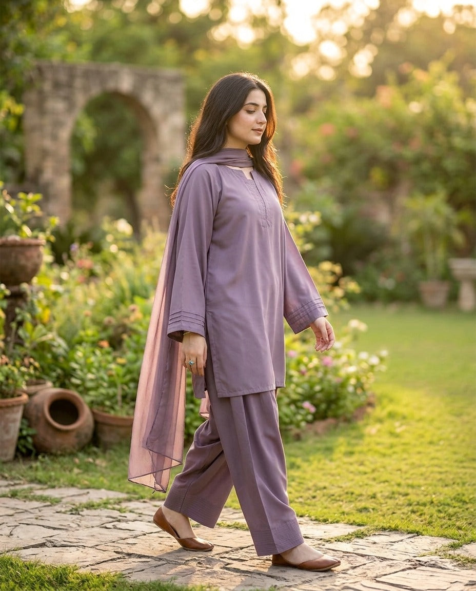 Lilac orchid 3pc